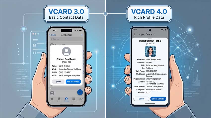 The Ultimate Guide to VCards: Versions 3.0 vs 4.0 and Compatibility